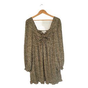 She + Sky Elastic Ruched Sweetheart Neckline Ruffle Dress